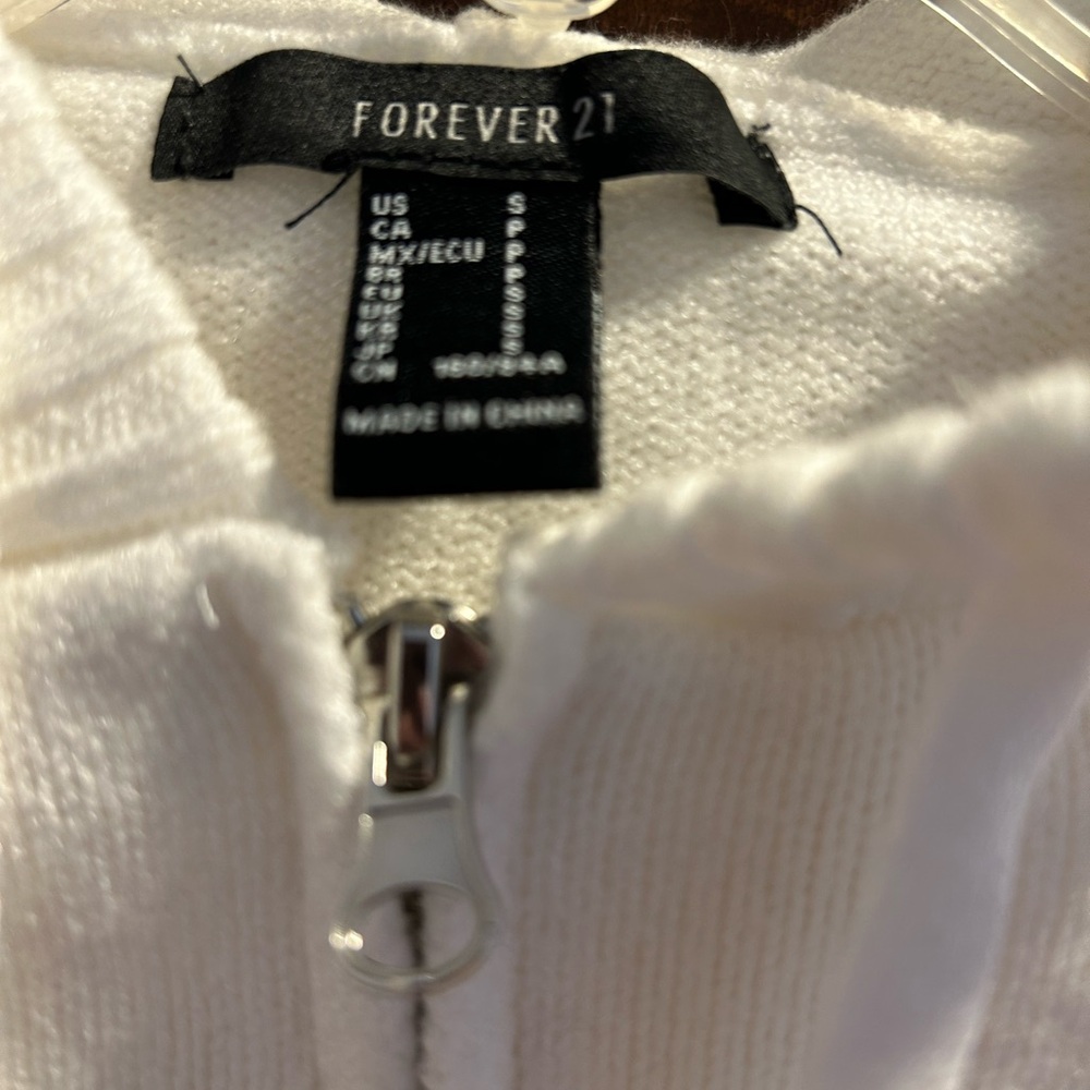 Forever21 Off White/Cream Ribbed Knit Wide Leg Pants Lounge Set - New no tags - Picture 4 of 6